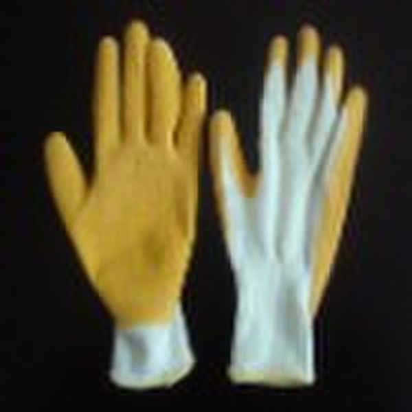 natural latex coated glove