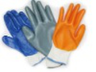 13 Gauge nylon nitrile gloves