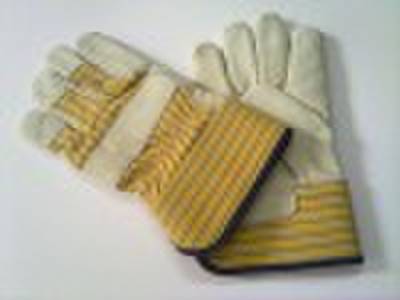 cow grain leather working glove