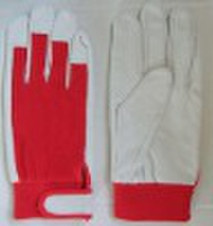 pig Leather safety working glove