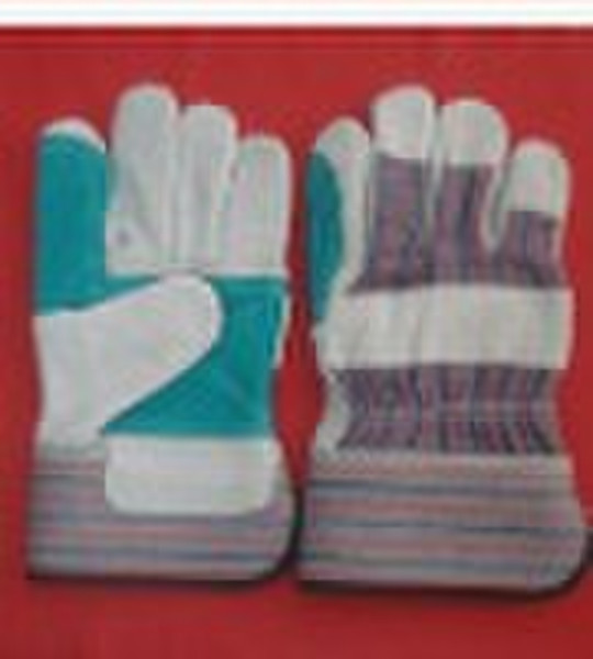 cow split leather working glove
