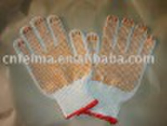 pvc dotted string knitted work glove