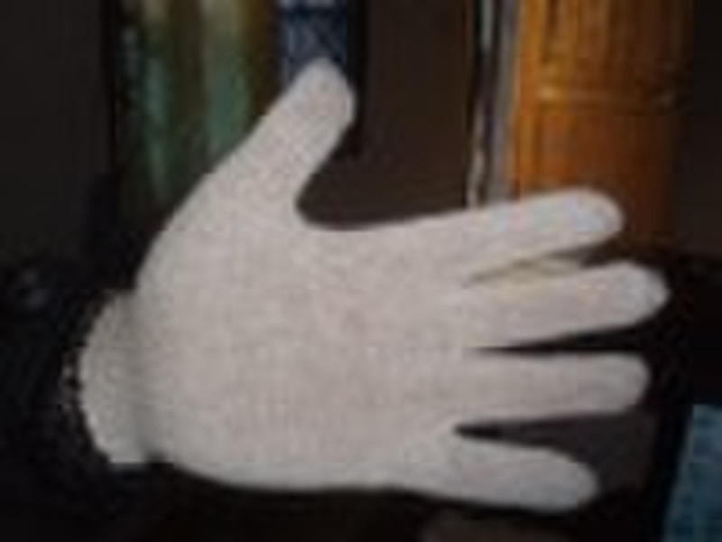 cotton string knitted work glove