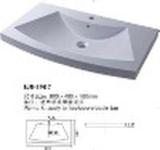 artificial stone resin basin, cast acrylic basin,
