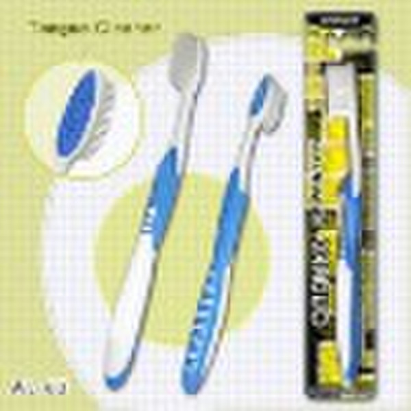 Adult Toothbrush with Tongue Cleaner