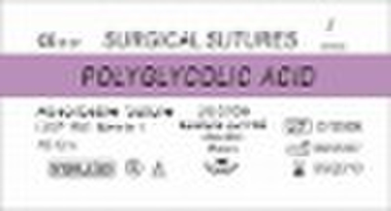 PGA  suture with needle