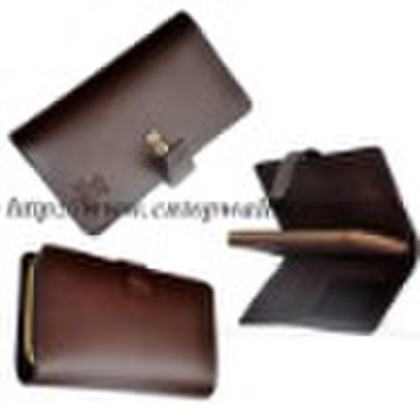 High quality zipper leather wallet