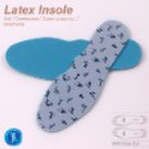 Latex insole with sports pattern