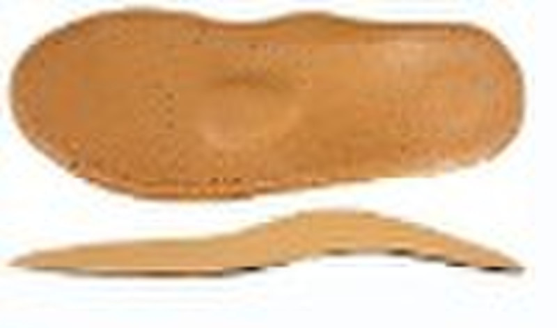 Breathable genuine leather insole