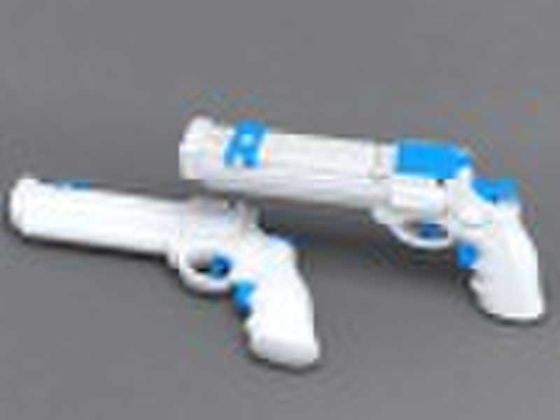 Blue-White Pistal for Nintendo Wii Remote Controll