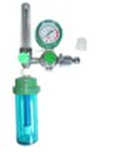 medical oxygen regulator with inhaler