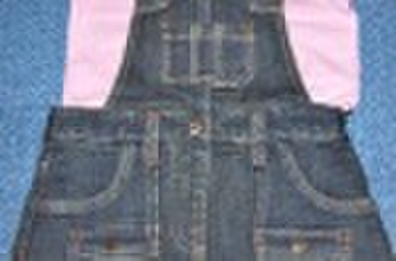 Fashion mazarine braces kids jean skirts suitable