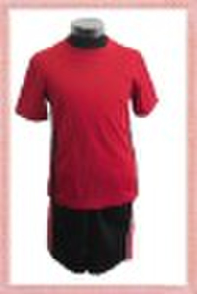 Comfortable and breathable red short sleeve boys s
