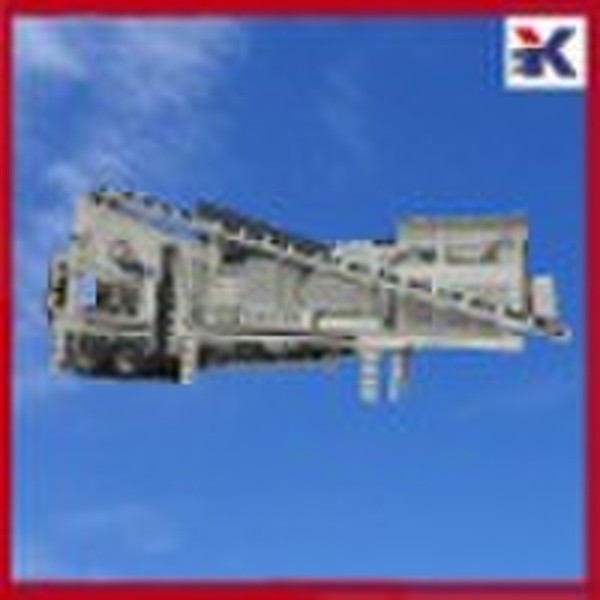 Mobile crushing station for construction waste