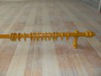 wooden curtain rod