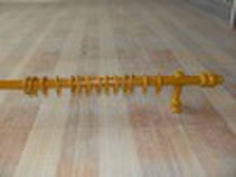 wooden curtain rod