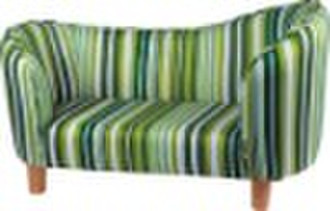 (kids sofa)-Child's Stripe Fabric Lounge