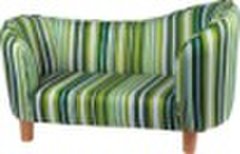 (kids sofa)-Child's Stripe Fabric Lounge