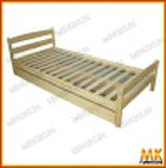 wooden double bed