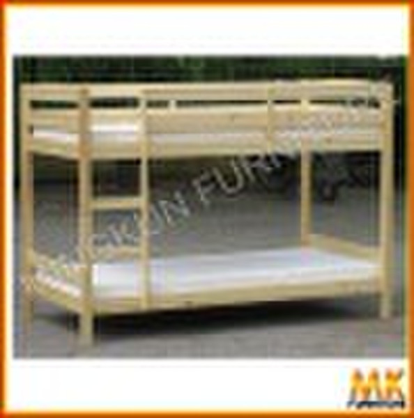 pine wood bunk bed with tent