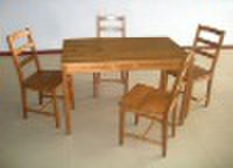 5 pcs pine dining set