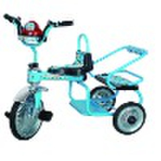 Double seat children  tricycle