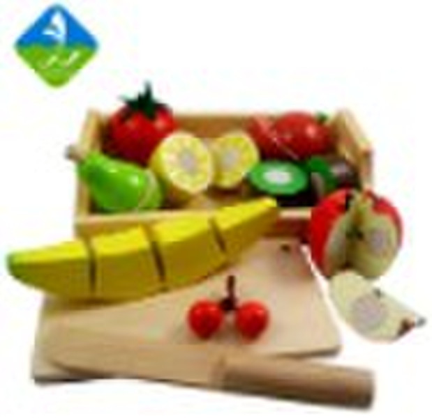 Wooden toys Wooden Cutting Fruit  Box and Playtime