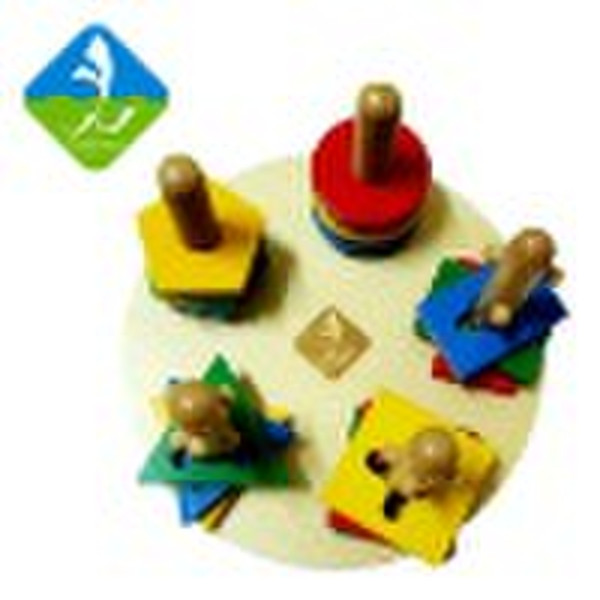 wooden block puzzle toy Educational toys Rotate-to