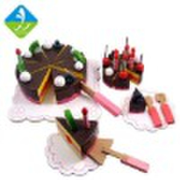 Wood toy Double-decked chocolate cake