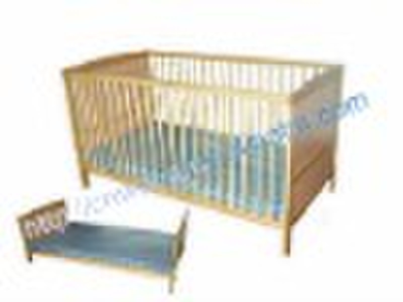 wooden baby crib