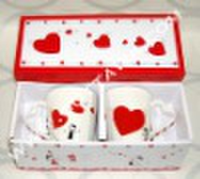 2pcs sweet new bone china mug