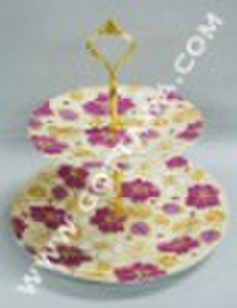 2pcs porcelain cake plates