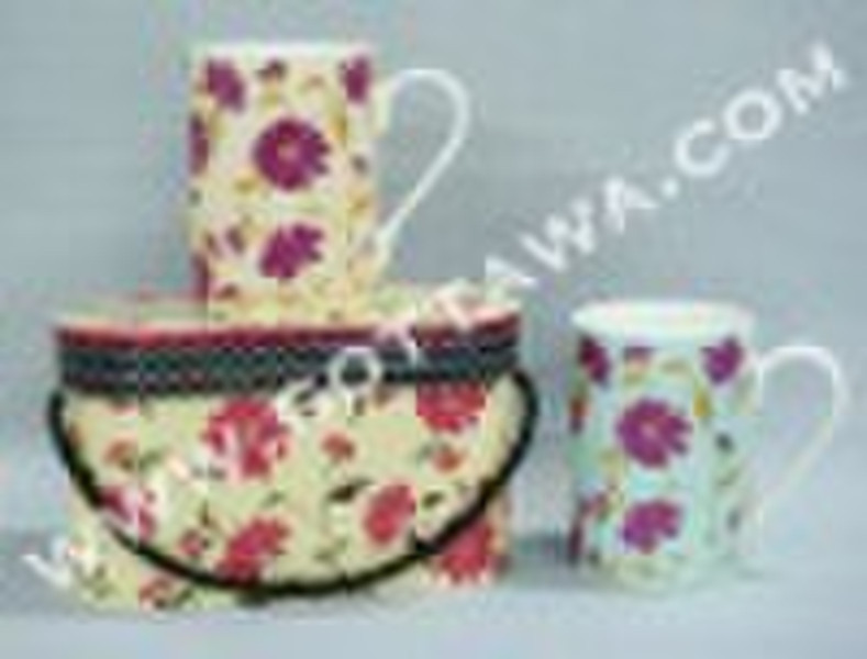 2pcs new bone china mug