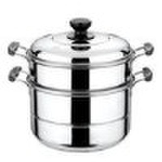 Stainless Steel 2 Tier Steamer W/ S/Steel Lid