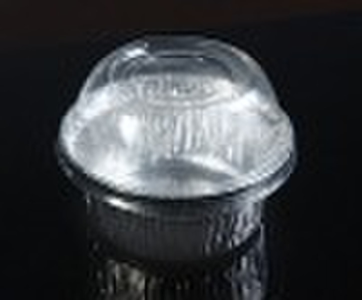 aluminum foil bakery container with clear dome lid