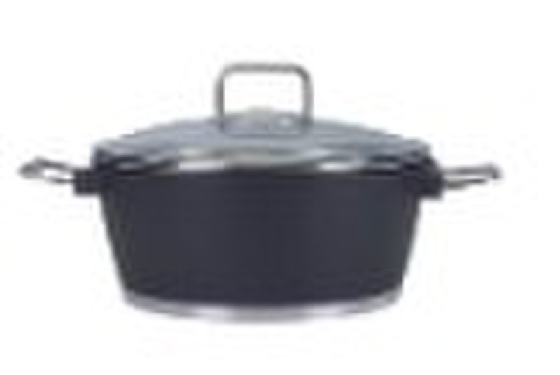 24cm cast aluminium Casserole with S/S wire side h