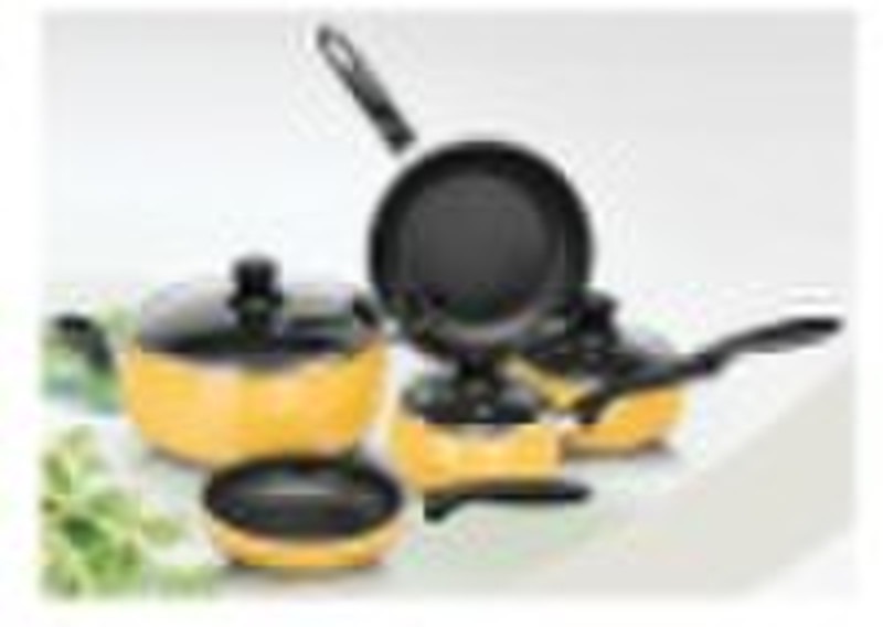 8PCS aluminum cookware set(belly/drum/bulging shap