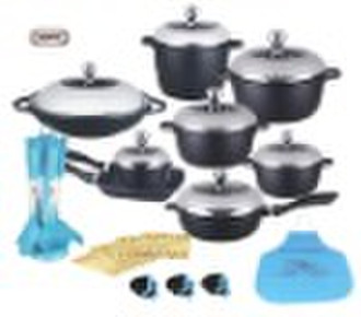 30PCS Die-cast Aluminum Non-stick Cookware Set