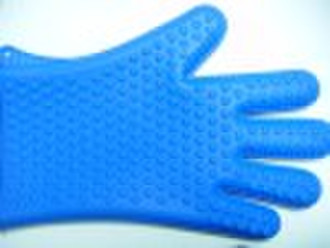 silicon barbecue glove with anti-high temperature