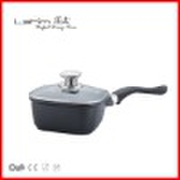 die -cast aluminum non-stick square sauce pan