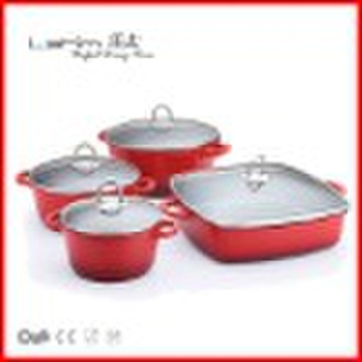 8pcs die-cast aluminum non-stick cookware set