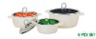 6pcs die-casting aluminum non-stick cookware set