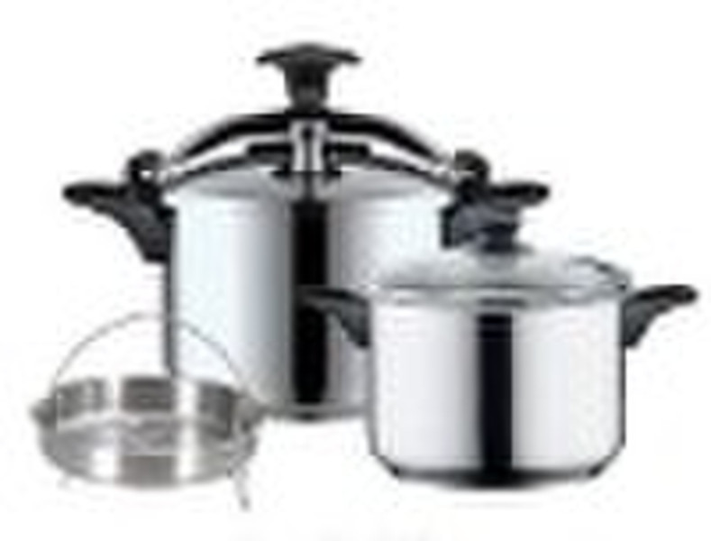 stainless steel pressure cooker twin set