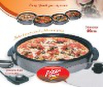 2pcs electric pizza pan w/glass lid