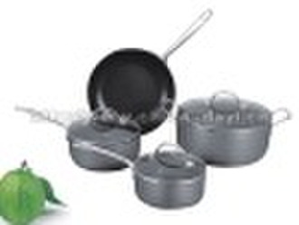 7 pcs hard anodized cookware set DY-R-71