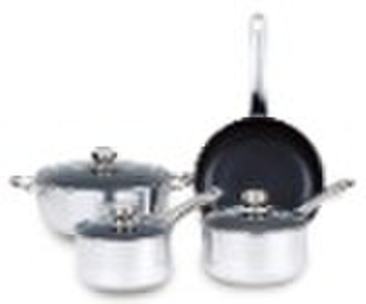 7 pcs s/s aluminium cookware set