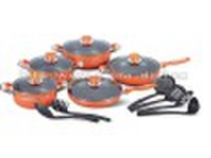 16 PC Aluminum Non-Stick ceramic coating Cookware