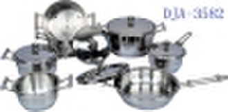 DJA-3582  12PCS STAINESS STEEL COOKWARE SET