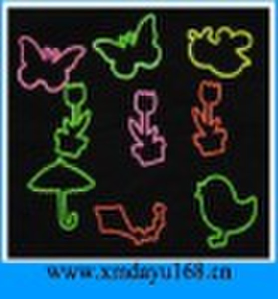 Custom Butterfly Rubber Bandz Glow in Dark,UV Sens