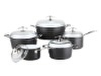 forged hard anodized 10pcs cookware set